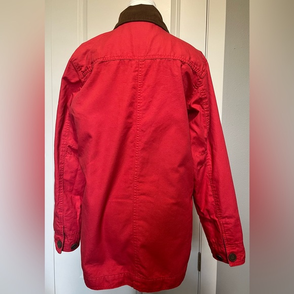 Vintage Gander Mountain Chore Field Barn Red Canvas Coat Jacket Women S corduroy - Picture 6 of 16
